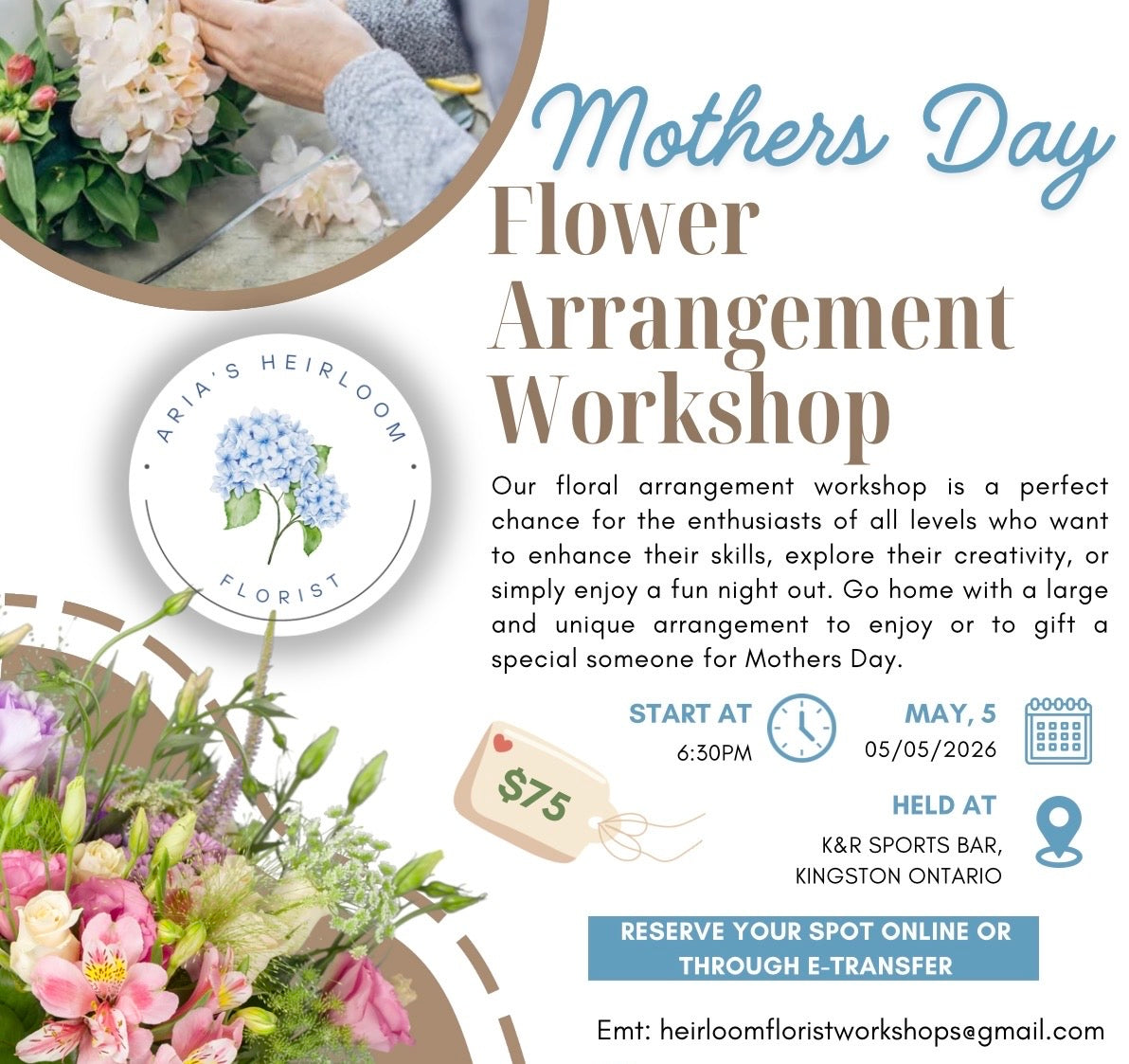 Mothers Day Floral Workshop 2026