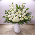 Florist's Choice Monochromatic Sympathy Vase